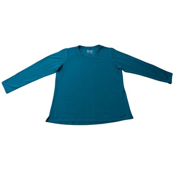 ⚡💤 Hanes Comfort Sleep Long Sleeve Top  Teal  Size M  NWT - Picture 2 of 5